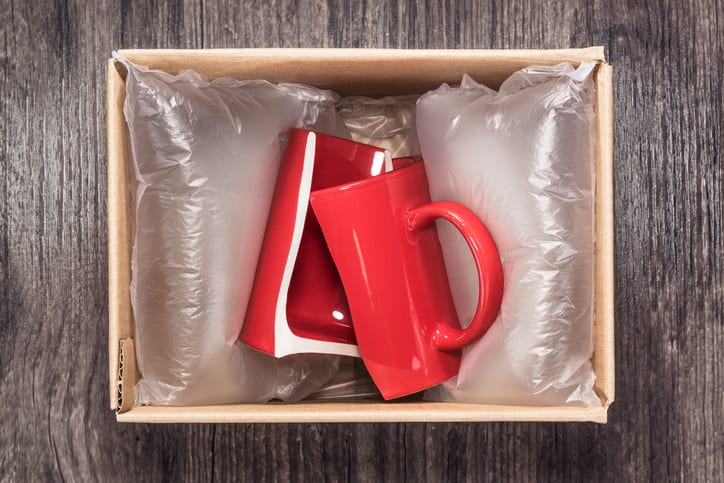 Smooth Move Moving Services in South Carolina | damage cup in cardboard box